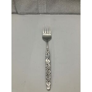 Lyon Stainless Ornate Scroll Dinner Fork Silverware Utensil Elegant Dining
